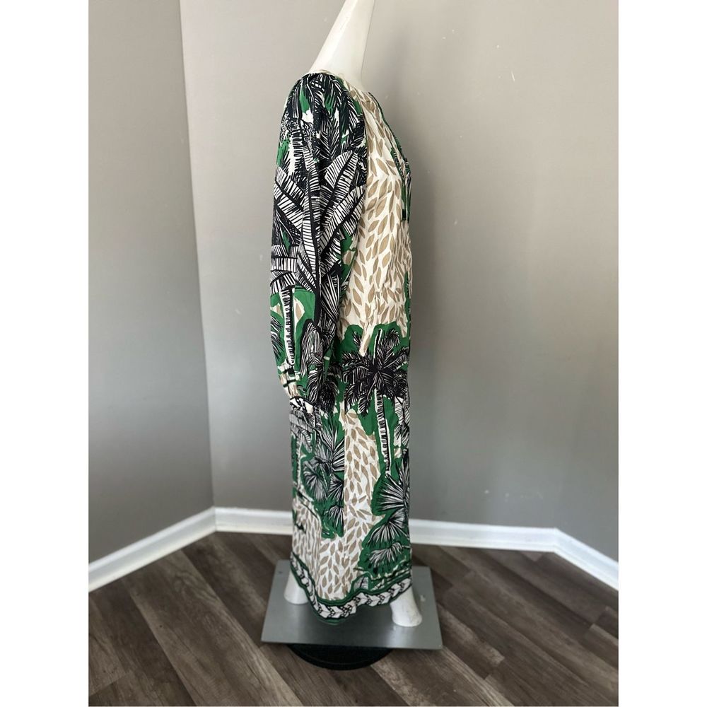 JOHANNA ORTIZ Quiet Solitude floral-print cotton midi dress US 0 $950 - Picture 9 of 11